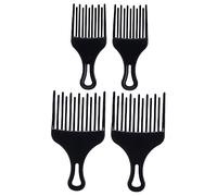 SAFIGLE 4pièces Peigne à Cheveux Afro Bouclés Démêlant Avec Dents Larges Lot De Peignes Coiffants Pour Cheveux