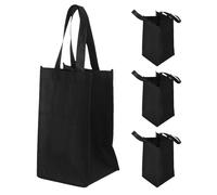 SAFIGLE 4pièces Porte-Bouteilles Épais en Tissu Non Tissé avec Poignée Pochette Réutilisable pour Mariage Dîner Anniversaire Voyage