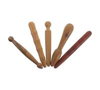 SAFIGLE 5 Pièces Bâton de Massage en Bois pour Acupression Shiatsu, Outil de Massage des Méridiens Chinois, Soulage la Tension et Apaise les Muscles, pour Voyages et Modes de Vie Actifs