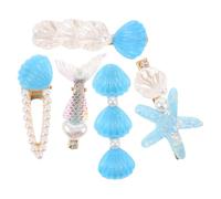 SAFIGLE 5 Pièces Duckbilled Hairpins Set With And Star Design Lightweight Metal Small Hair Clips For Women Ocean-inspired Summer Hairstyles And Beach Parties