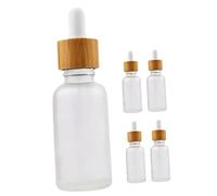 SAFIGLE 5 Pièces Flacons Compte-gouttes Vides En Verre Pour Huiles Essentielles Crèmes Lotions Avec Distributeurs