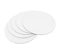 SAFIGLE 5 Pièces Panneau de Toile Rond Coton Blanc pour Peinture à Huile et Acrylique Support Robuste et Surface Lisse pour Artistes Amateurs et Professionnels
