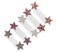 SAFIGLE 5 pièces Peignes à Cheveux Décoratifs avec Étoiles Lot de Accessoires Coiffure Fixateurs Invisibles pour Cheveux Fins Bouclés ou Épais pour Élégantes et Occasions Spéciales
