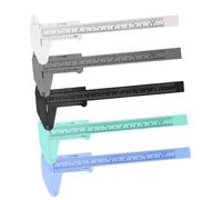 SAFIGLE 5 pièces Pied à Coulisse Plastique Double Échelle Colorées Ergonomiques Règle de Mesure Portable pour Sourcils et Usage Multiple Outil Pratique