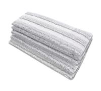 SAFIGLE 5 Pièces Recharge de Balai Microfibre Lavable Tête Sèche et Mouillée, Motif Rayé Élégant, Remplacement Rapide pour Tâches Ménagères à Domicile