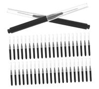 SAFIGLE 50 Pièces Brosse de nettoyage interdentaire micro-bobines pinceaux proxy petite brosse à sourcils porte-brosse à dents Mason Jar enfileurs de -dents pp Noir