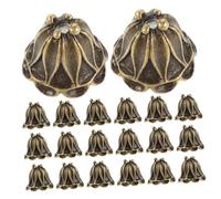 SAFIGLE 50 Pièces Caps Alliage Fleur Vintage pour Perles Écaille Fleurs Embouts Coniques pour Bijoux DIY Séparateurs pour Bracelets et Colliers Accessoires Résistants Au Ternissement