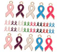 SAFIGLE 50 Pièces Pendentifs en Ruban Métallique Coloré pour Bijoux Diy, Alliage Léger et Gain de Place, pour Créations et Exercices Manuels Couleur Aléatoire