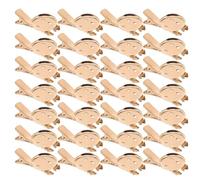SAFIGLE 50 Pinces à Broche Bec de Canard 35 MM Métal Doré pour Création de Broches DIY Supports Ronds Polyvalents avec Épingles Accessoires Loisirs Créatifs Kit 50 Pièces pour