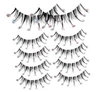 SAFIGLE 5paires Faux Cils Avec Pierres Décoratives Extensions De Cils Naturels Et Longs Pour Regard Profond