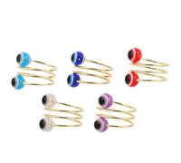 SAFIGLE 5pièces Bagues Anti- Œil Pour Femme Avec Motif Œil De Démon Bijoux Pour Index Anniversaire Pour Femmes