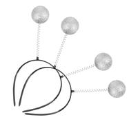SAFIGLE 5pièces Bandeaux à Paillettes Argentées Avec Balles Disco Accessoires Antennes Festives Durables Pour Fête Et Carnaval