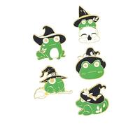 SAFIGLE 5pièces Broches De Dessin Animé Badges Pour Vêtements Accessoires Vestimentaires Jolis Badges Décoratifs Épingles De Poitrine Pour Étudiants Vert