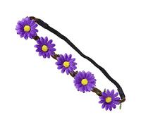SAFIGLE 5Pièces Couronne de Fleurs Hawaïenne Bandeau Style pour Fête à Thème Plage Accessoires de Cheveux Colorés et Élégants