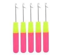 SAFIGLE 5pièces Crochet Aiguille Pour Tresses Jumbo Support De Pré-étiré Clips De Cheveux Roses Accessoires Pour Fabrication De Dreadlocks