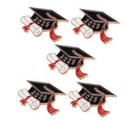 SAFIGLE 5pièces Épingles De Graduation Broches Forme De Chapeau De Class of Pour Étudiants Et Enseignants Accessoires Élégants Pour Célébrations De Fin