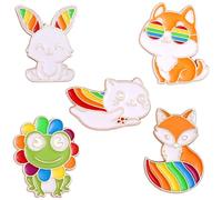 SAFIGLE 5pièces Lot De Épinglettes Style Dessin Animé Broches Décoratives Pour Vêtements Épinglette Animal Avec Émail