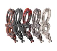 SAFIGLE 5pièces Pince à Cheveux Tressée Banane Pour Queue De Cheval Accessoires Cheveux Femme Pinces à Mâchoires Antidérapantes