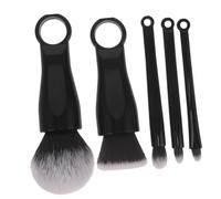 SAFIGLE 5pièces Pinceaux Maquillage Visage Estompeurs Fond Teint Blush Cosmétiques Voyage Poils Denses Synthétiques Abs Douce