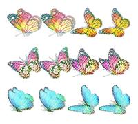 SAFIGLE 6 paires Autocollants Magnétiques Décoratifs pour Fenêtre et Moustiquaire Réparation Anti-collision Stickers Sans Adhesif pour Protection Oiseaux