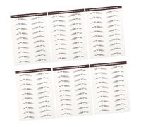 SAFIGLE 6 Pièces Autocollants Pour Sourcils Effet Poil Naturel Faux Sourcils Adhésifs Cosmétiques Pour Fournis Sans Microblading