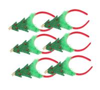 SAFIGLE 6 Pièces Bandeaux de Noël Sapin Confortables Accessoires de Fête pour Adultes Faciles à Porter et Résistants