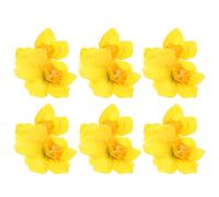 SAFIGLE 6 Pièces Barrette à Cheveux Jaune en Plastique Forme de Fleur de Narcisse Réaliste, Confortable et Légère, pour Coiffures Quotidiennes et Fêtes Printemps et Été