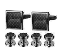 SAFIGLE 6 pièces Boutons Manchette Homme Ensemble Tuxedo Chemise Cuff-Links Cuivre Robuste pour Costume Mariage Élégant