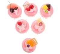 SAFIGLE 6 Pièces de Gâteau de Simulation Réaliste en Écume Aimants, Décoration Polyvalente et Artisanat Soigné pour Présentation en Boutique de Pâtisserie