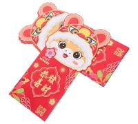 SAFIGLE 6 Pièces Enveloppes Rouges Nouvel An Chinois avec Motif Cartoon Flap Facile Garçon Fille Famille Nombreuse Décoration Traditionnelle