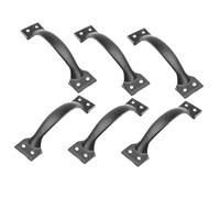 SAFIGLE 6 pièces Lot de Poignées de Porte Vintage Fer Noir pour Meubles Armoires Placards Design Rétro et Élégant