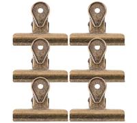 SAFIGLE 6 Pièces Pince Métal Style Vintage pour Bureau et Archives, Organise Reçus Grosse Résistance, Adaptée à Diverses Épaisseurs, Design Rétro Élégant en Acier