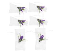 SAFIGLE 6 pièces Sachet Lavande Vide Coton Respirant Sac Rangement Fleurs Séchées et Parfumées Pochette Rechargeable Antimites Portable pour Cadeaux et Stockage