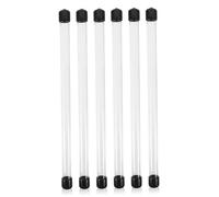 SAFIGLE 6 pièces Tube Rond Transparent avec Couvercle Tube de Rangement Plastique Portable de Stockage Rigide pour Bâtonnets Agarwood Petit Pratique et Léger