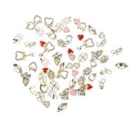 SAFIGLE 60 pièces Baroque Style Nail Charms Set Alloy DIY Nail Art Ornaments With Shiny Pearl And Rhinestone Lightweight For Women And Elegant Manicure Accessories