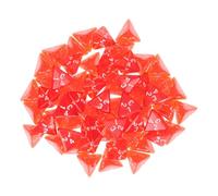 SAFIGLE 60 Pièces Dés à Quatre Faces Dé Rouge Transparent Table De Jeu De Dés Dé Polyédrique Rouge Jouer Un Rôle Dés d'or Trpg De Konosuba Dé à 100 Faces Puzzle Acrylique Jeu De Plateau D4