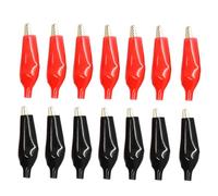 SAFIGLE 60 pièces Pinces Crocodile avec Manchon Isolant Épais Rouge Noir Pinces de Test Électrique pour Circuits Auto et Batterie et Sécurisé