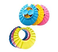 SAFIGLE 6pièces Bonnet De Bain Réglable Pour Garçon Fille Shampooing Pratique Pour Garçon Fille De Mois à Et Doux Multi-couleurs Avec Oreilles