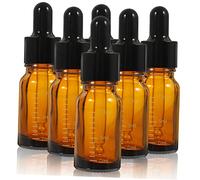 SAFIGLE 6pièces Bouteilles Verre Avec Compte-gouttes De Flacons à Échelle Pratiques Et Portables Pour Huiles Essentielles Et Échantillons