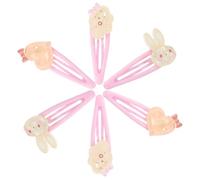 SAFIGLE 6pièces Lot De Barrettes Décoratives Pour Cheveux De Petite Fille Formes Cœur Et Lapin Accessoires Pour Cheveux