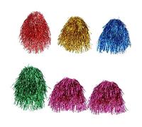 SAFIGLE 6Pièces Perruques Colorées Tinsel Métallique pour Accessoires de Fête Amusants pour Halloween Cosplay et Performances Scéniques