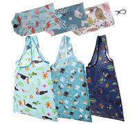 SAFIGLE 6pièces Sacs de Courses Réutilisables Cabas Pliables Sacs Cadeaux avec Grande Capacité pour Voyages et Quotidien Léger et Facile à Transporter