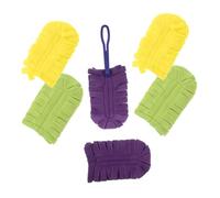 SAFIGLE 7 pièces Recharges Plumeau Réutilisables avec Lingettes Microfibres pour Nettoyage Humide et Sec Sols Fenêtres Ventilateurs