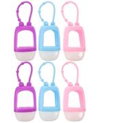 SAFIGLE 7pièces Lot de Flacons de Voyage Rechargeables avec Étui Silicone Protecteur Bouteilles Vides Portables et Étanches pour Cosmétiques et Lotion Kit Pratique pour Couleur Aléatoire