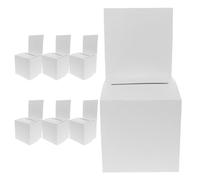 SAFIGLE 8 Pièces Boîte de Vote en Papier Blanc, Urne Simple et Élégante | Contenu Sécurisé, Structure Résistante à Déformation, pour Réunion Annuelle D’entreprise et Fête