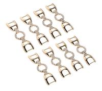SAFIGLE 8 Pièces Boucle de Ceinture Résistante à L'usure Chaîne Décorative Incrustée de et Adaptable en Alliage Or Femme lors d'événements ou Journées Chargées pour Jeans et Pantalons