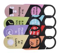 SAFIGLE 8 Pièces Double-sided Office Door Hanger Signs PVC Material Please Knock Do Not Disturb In A Meeting Away Back Soon Messages For Business And Home Use