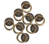 SAFIGLE 8 pièces Poignées de Tiroir Rétro Bronze Antique Anneaux Européens Métal pour Commode Poignées à Trou Unique pour Armoire et Meubles Vintage