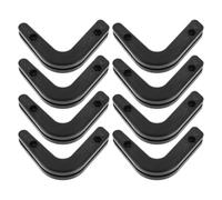 SAFIGLE 8 Pièces Rack à Haltères Support pour Barres D'haltères Mural en PC Noir, Rangement Vertical pour Barres de Musculation, Stockage Stable et Accès Rapide pour Gym et Entraînements