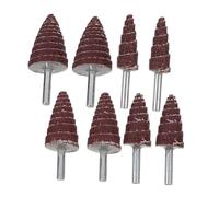 SAFIGLE 8 pièces Set de Meules Abrasives Forme de Cône pour Meuleuse Électrique Roues à Rabats Durables Faciles à Installer Adaptées Au Ponçage et Polissage de Précision